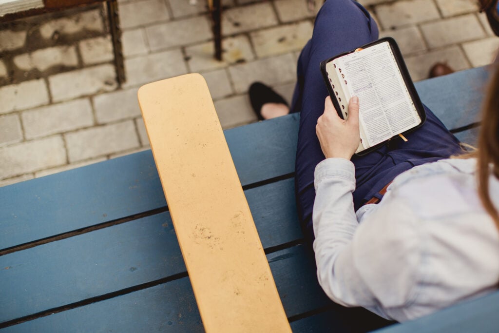 A Christian woman memorizing Scripture to silence her doubts about God's love for her