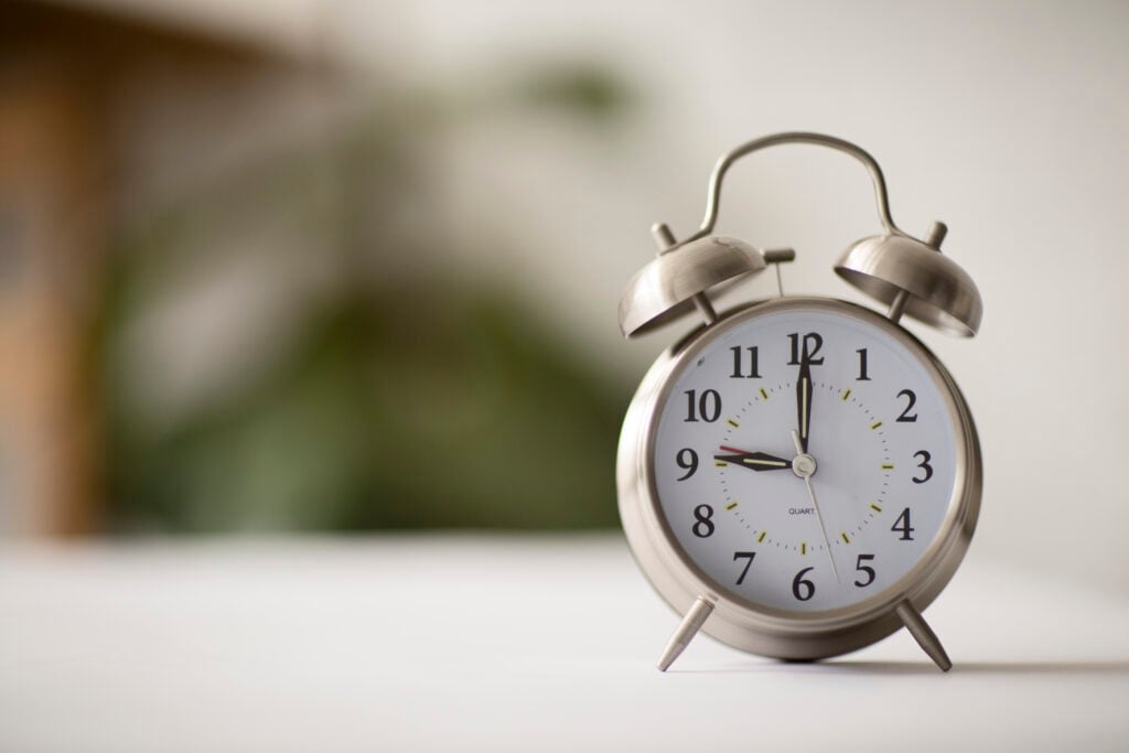 An old-fashioned alarm clock to symbolize the biblical stewardship of time