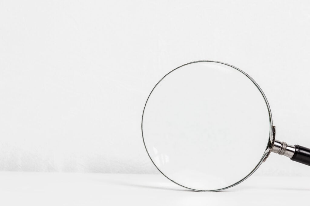 A magnifying glass to symbolize focusing on the goodness of God in difficult times